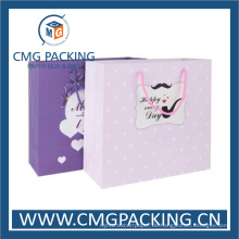Persönliche gedruckte purpurrote Geschenk-Verpackungs-Tasche (DM-GPBB-218)